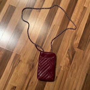 Tory Burch quilted chevron leather phone crossbody